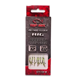 TOP MIX Method Feeder Rig előkötött horogelőke 12-es méret (TM700)