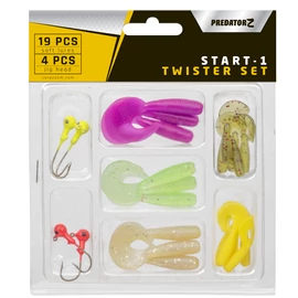 PredatorZ Start-1 Twister szett 0,5-1,7 g népszerű színekben 19+4 db (CZ2988)