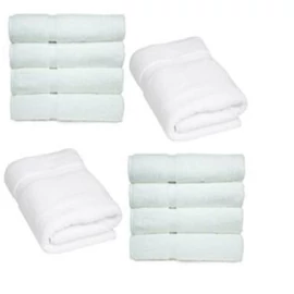 10 db Extra nagy törölköző fehér színben 70x140