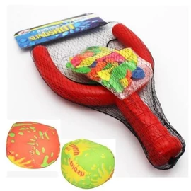 Vizi csúzli szivacsladbával és vízibombával