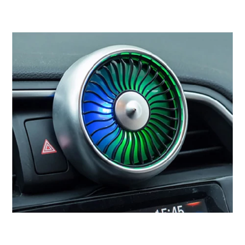 Autós mini ventilátor USB csatlakozással 3 fokozatú - Ezüst