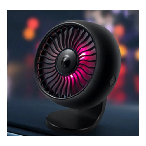 Autós mini ventilátor USB csatlakozással 3 fokozatú - Ezüst