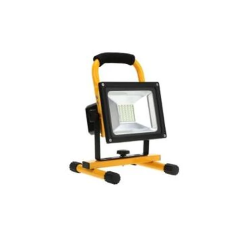 Hordozható LED reflektor 20W munkalámpa akkumulátoros - sárga/fekete