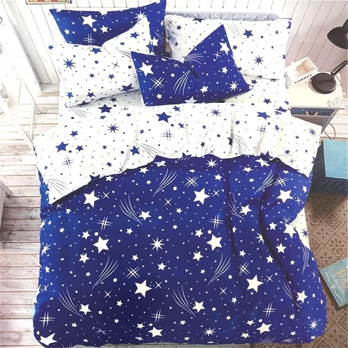 7 részes ágynemű csillag mintával - Mentazöld