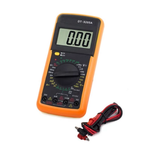 Digital DT9205A digitális multiméter/árammérő - sárga