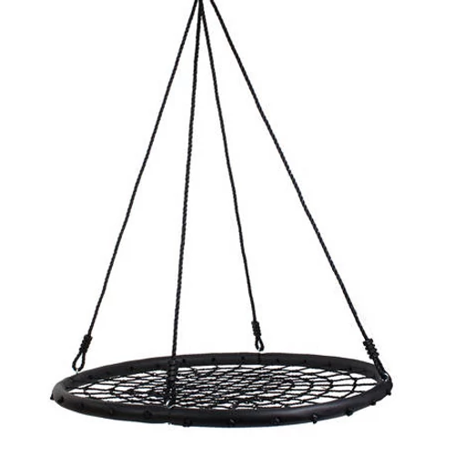 Fészekhinta 100 cm átmérővel 150 kg teherbírással - fekete (MS-517)