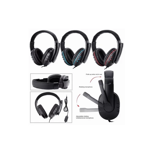 GM001 gamer fejhallgató beépített mikrofonnal - fekete