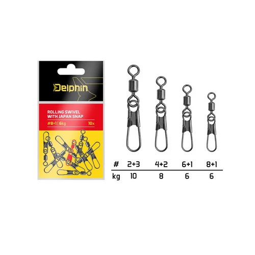 Delphin Japan Snap forgókapocs #2+3/10kg - 10 db (101003559)