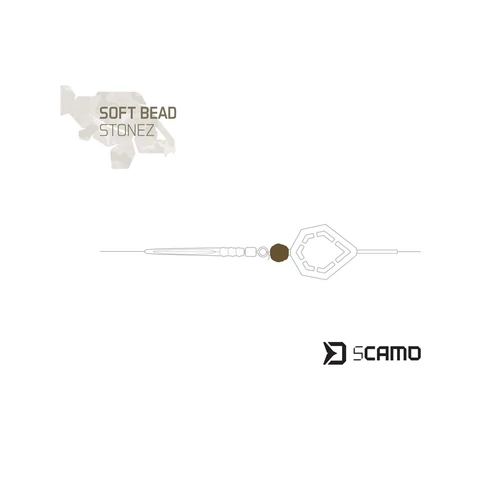 Delphin sCAMO STONEZ puha ütköző gyöngyök MIX méret 60 db - barna (101005887)