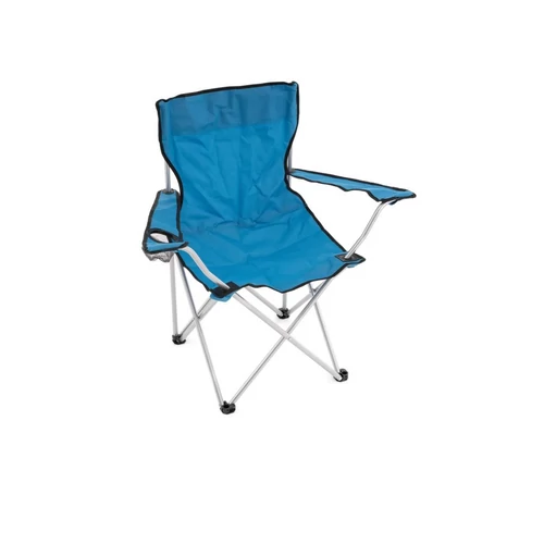 Összecsukható horgász és kempingszék pohártartóval - Világoskék