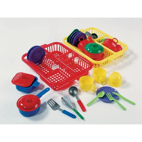 Edényszárító játék 17 darabos készlet - színes (5009)