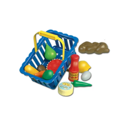 Játék gyümölcs kosár kiegészítőkkel 27x18x14 cm - többféle változatban (715)