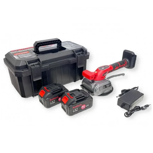 Kraftech akkumulátoros vibrációs csempéző/burkoló 42V 125mm 5 sebességfokozattal - piros-fekete (KT/TL-48XPRO)
