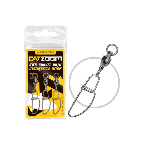 Catzoom csapágyas harcsázó forgókapocs 250 lbs, #8, 3 db (CZ2933)