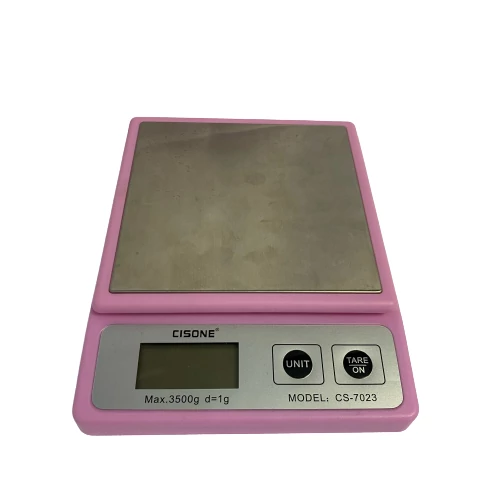 Cisone CS-7023 digitális konyhai mérleg 3,5 kg - rózsaszín