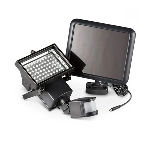 LED Solar mozgásérzékelős napelemes SMD LED reflektor 15W 60 LED-es