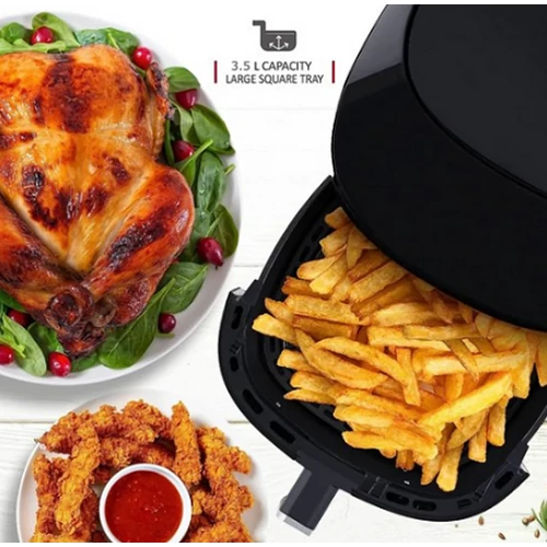 Royalty Line forró levegős fritőz digitális kijelzővel 1200W 3,5L - fekete (5605D)
