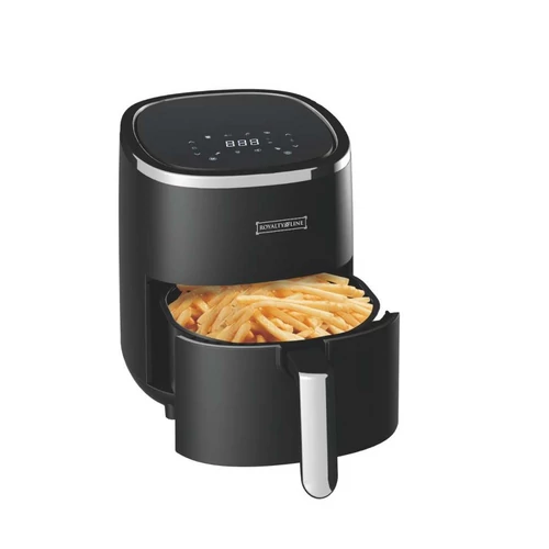 Royalty Line forró levegős fritőz digitális kijelzővel 1200W 3,5L - fekete (5605D)