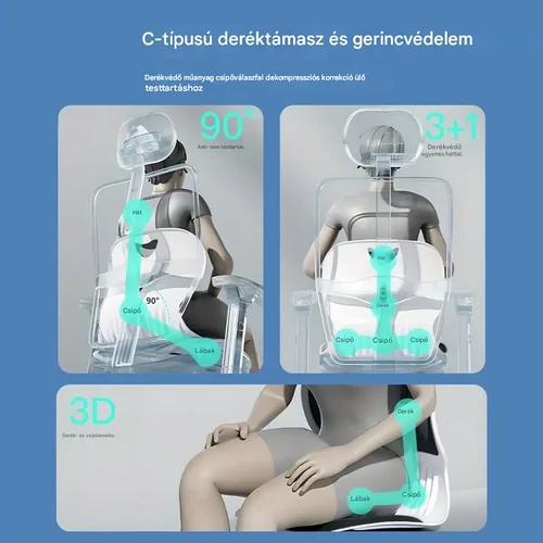 Ergonomikus deréktámasztó párna gyerekeknek - fekete/fehér