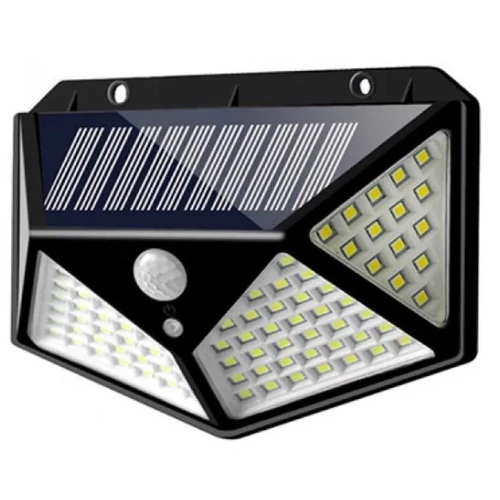 SH-102 Napelemes kültéri fali SMD LED lámpa mozgásérzékelővel - fekete