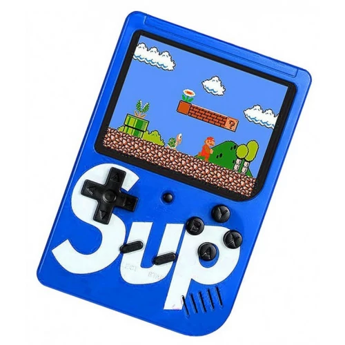 SUP Retro színes kijelzős játékkonzol 400 beépített játékkal, TV-re is csatlakoztatható - Választható színben (400in1)