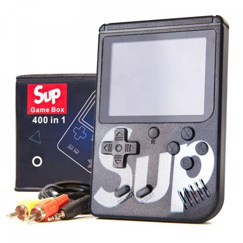 SUP Retro színes kijelzős játékkonzol 400 beépített játékkal, TV-re is csatlakoztatható - Választható színben (400in1)
