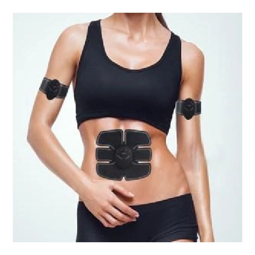 EMS izomstimulációs bicepsz és kockahas edző készlet - fekete