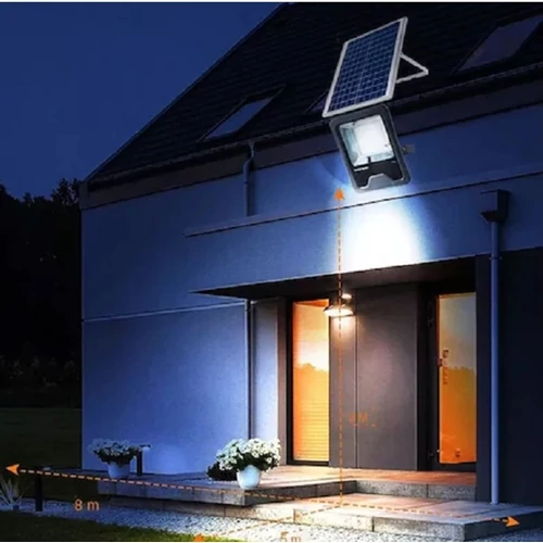 Solar Light 50W napelemes alkony kapcsolós LED lámpa távírányítóval - fekete