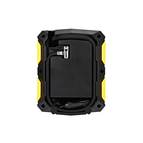 YY-3609 autós kompresszor 12V LED világítással 150PSI/10bar - fekete/sárga