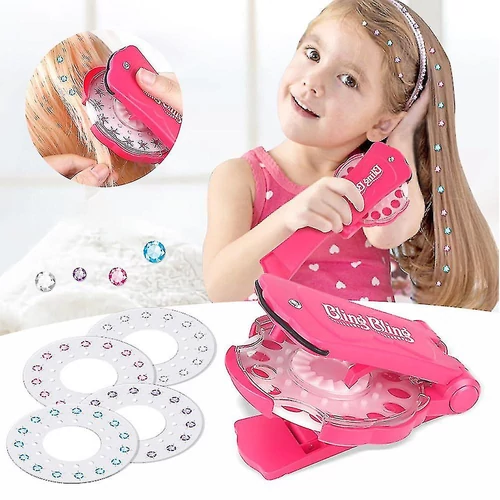 Bling Bling hajdíszítő szett strasszkövekkel - rózsaszín (0064)