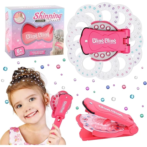Bling Bling hajdíszítő szett strasszkövekkel - rózsaszín (0064)