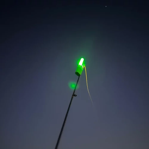 Rod Tip Light LED spicc jelzőled 2 db elemekkel - neonzöld (8026)