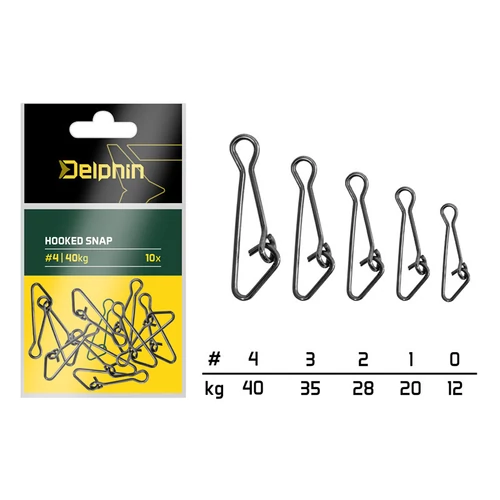 Delphin Hooked kampós kapocs #2/28kg - 10 db