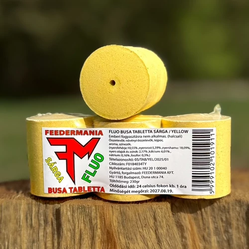 Feedermánia Fluo Busa Tabletta - Sárga
