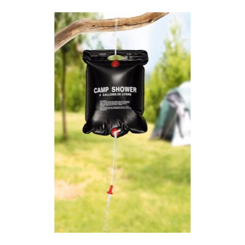 Solar kemping zuhany 20L PVC - fekete (AD6937)