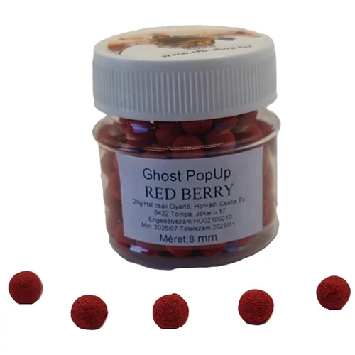 CFB GHOST POPUP horogcsali 20g - piros gyümölcs (választható méretben)