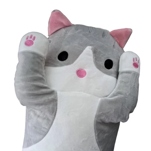 Cicás plüss párna - Szürke - 90 cm