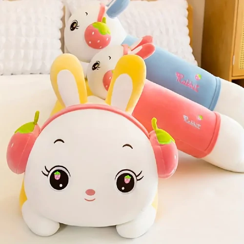 Nyuszi plüss párna - Világoskék - 70 cm