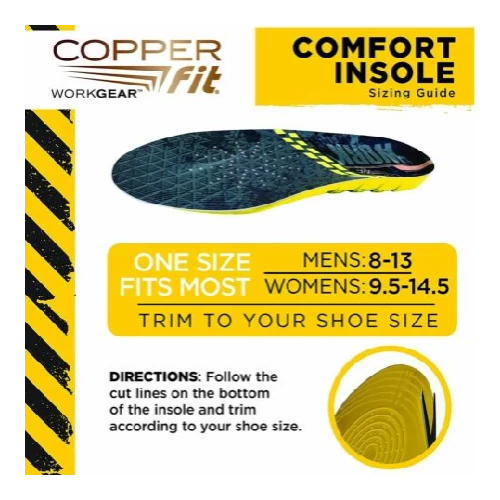 CopperFit Work Gear szabható talpbetét 40-46,5 méretig - fekete (MS-160)
