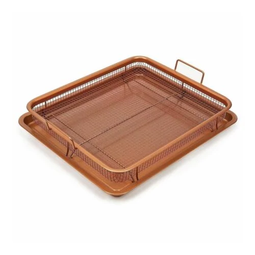 Crispy Tray réz sütőtálca ráccsal - barna