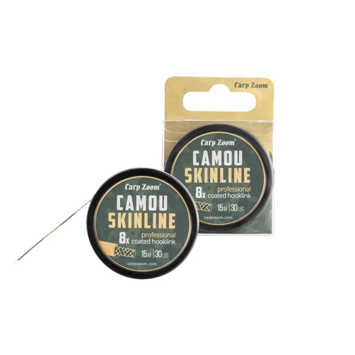 Carp Zoom Camou bevonatos előkezsinór 15 m 20 lb - terepmintás