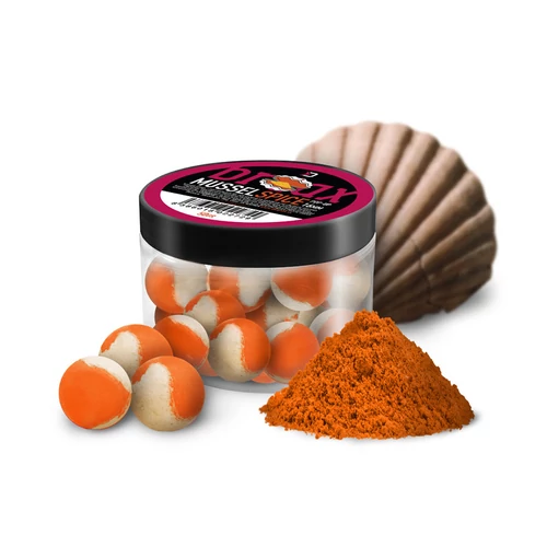 Delphin BreaX POP lebegő csali 16mm/50g - Kagyló-Fűszer (narancs-fehér)
