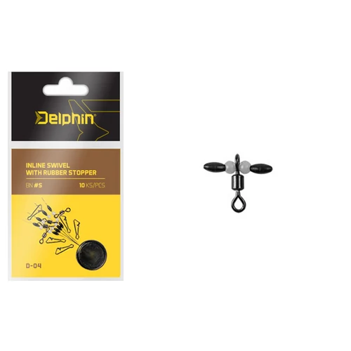 Delphin Inline forgókapocs gumis ütközővel 10 db - S