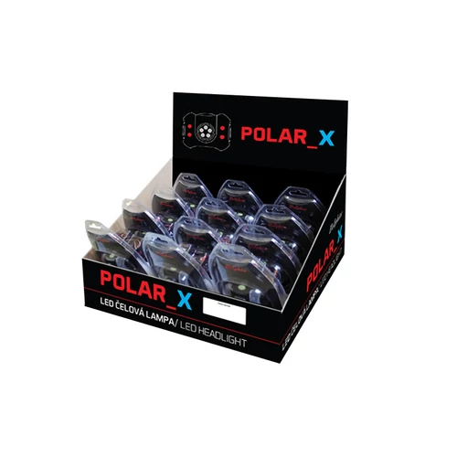 Delphin POLAR_X fejlámpa fehér és piros LED világítással