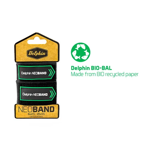 Delphin NEOBAND botösszefogó pánt - fekete/zöld (2db)