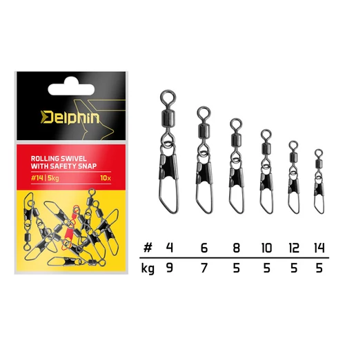 Delphin biztonsági forgókapocs 10 db - választható méretben