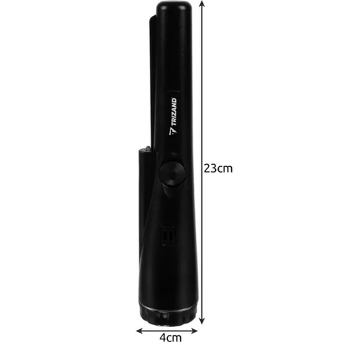 Trizand kézi fémdetektor 360 fokos érzékeléssel LED lámpával - fekete (21805)