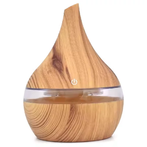 Ultrahangos párologtató diffúzor aromaterápiás LED világítással 300ml - világos fa