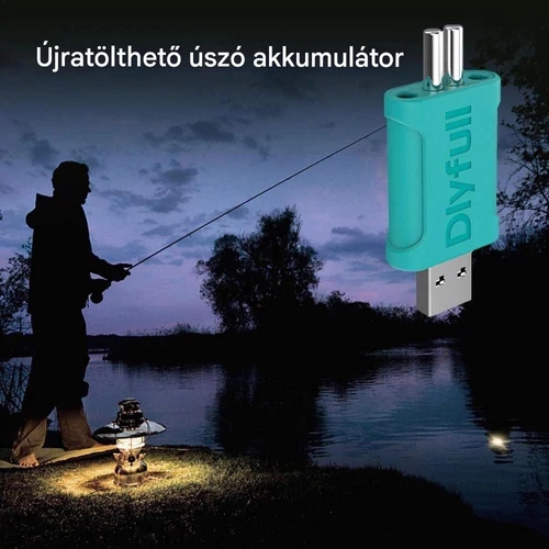 Dlyfull LIR425/CR425 akkumulátor töltő szett világító úszókhoz éjszakai horgászathoz (8028)
