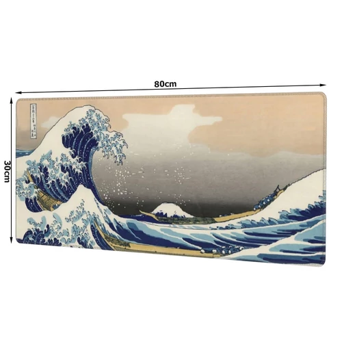 Nagy egérpad irodai asztalhoz 80x30 cm - hullám mintával (06318)